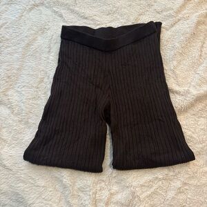 GAP Black Ribbed Wide Leg Pants